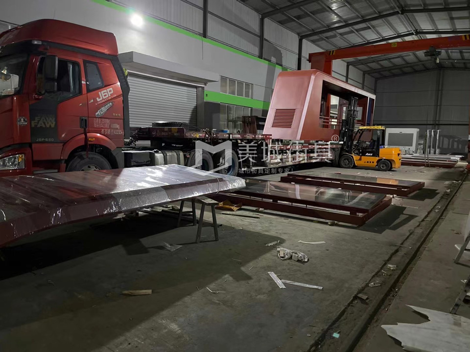 2022.10.6美城街具供應忻州第二車、第三車候車亭發(fā)貨記錄